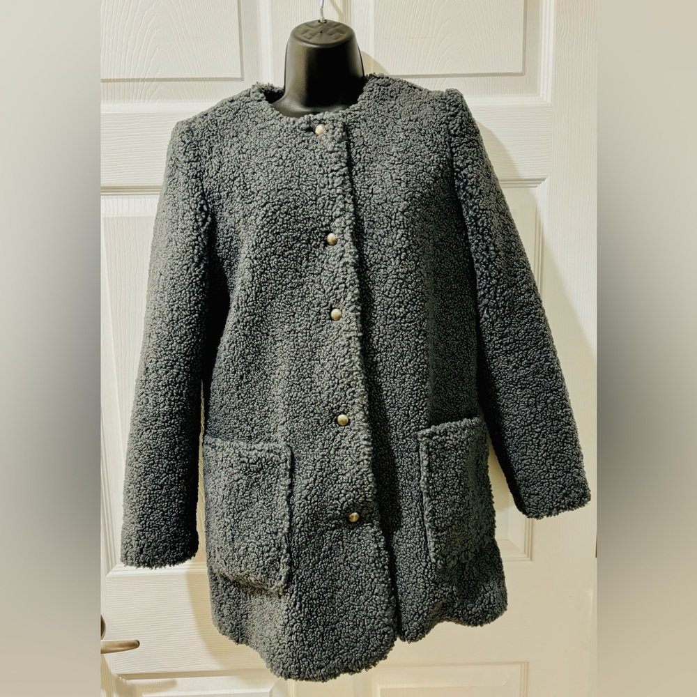 Greylin grey teddy bear coat xs